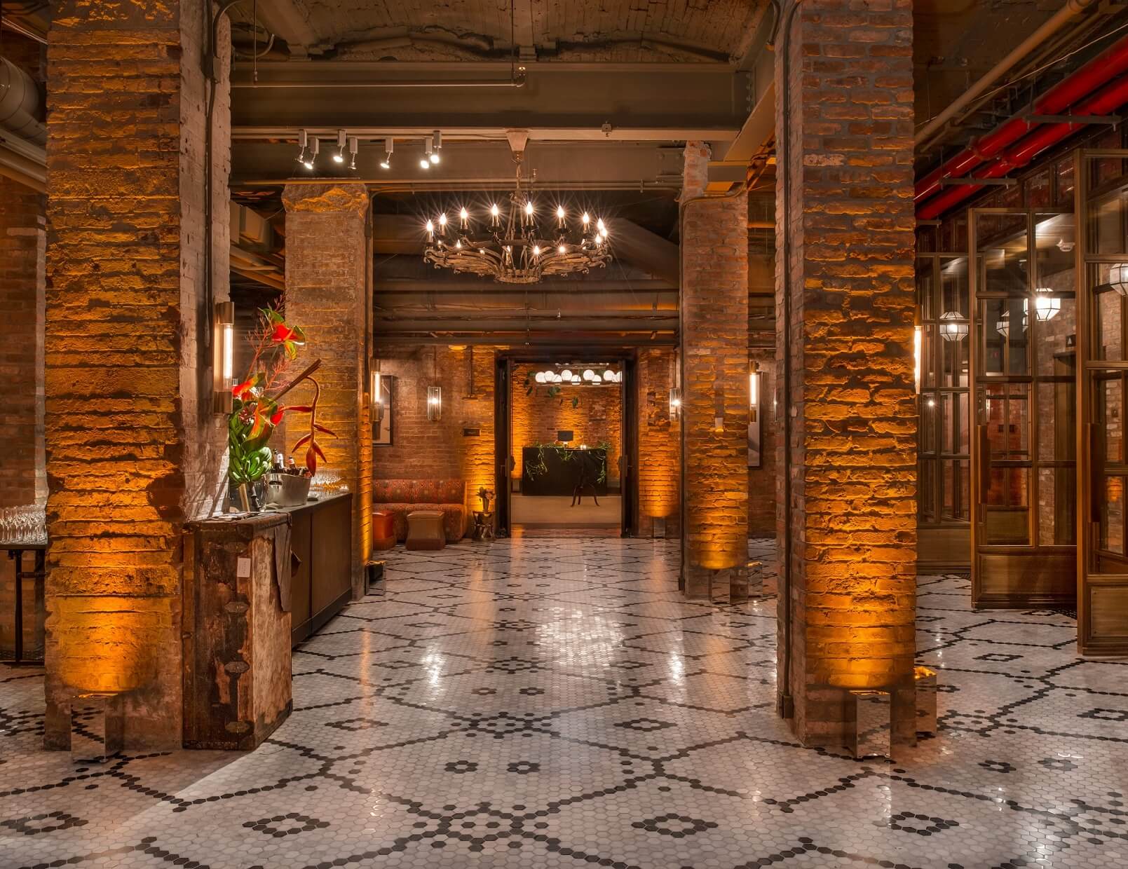 Lobby area at the main entrance of The Beekman Hotel