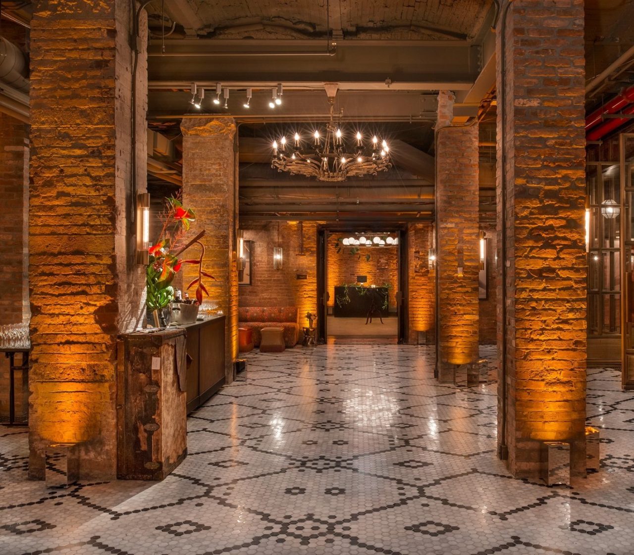 Lobby area just beside the reception counter at the main entrance of The Beekman Hotel